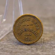 1910’s Nichols Brothers 5¢ Trade Token, Savannah GA