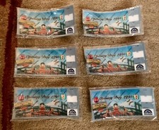 Lot of 6 Opening Day 1995 Coca-Cola 7-11 Holographic Ticket Pin Colorado Rockies