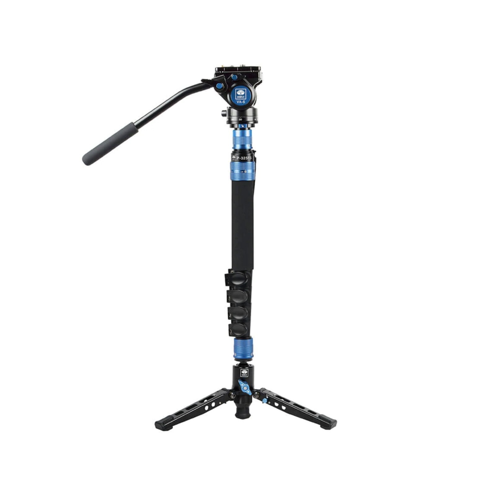Sirui P-325FS Carbon Fibre Monopod with Stand and video head VA-5