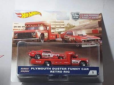 Hot wheels 1/64 🇫🇷 Team Transport , Plymouth Duster Funny Car "Mongoose " #5 - Photo 1/4