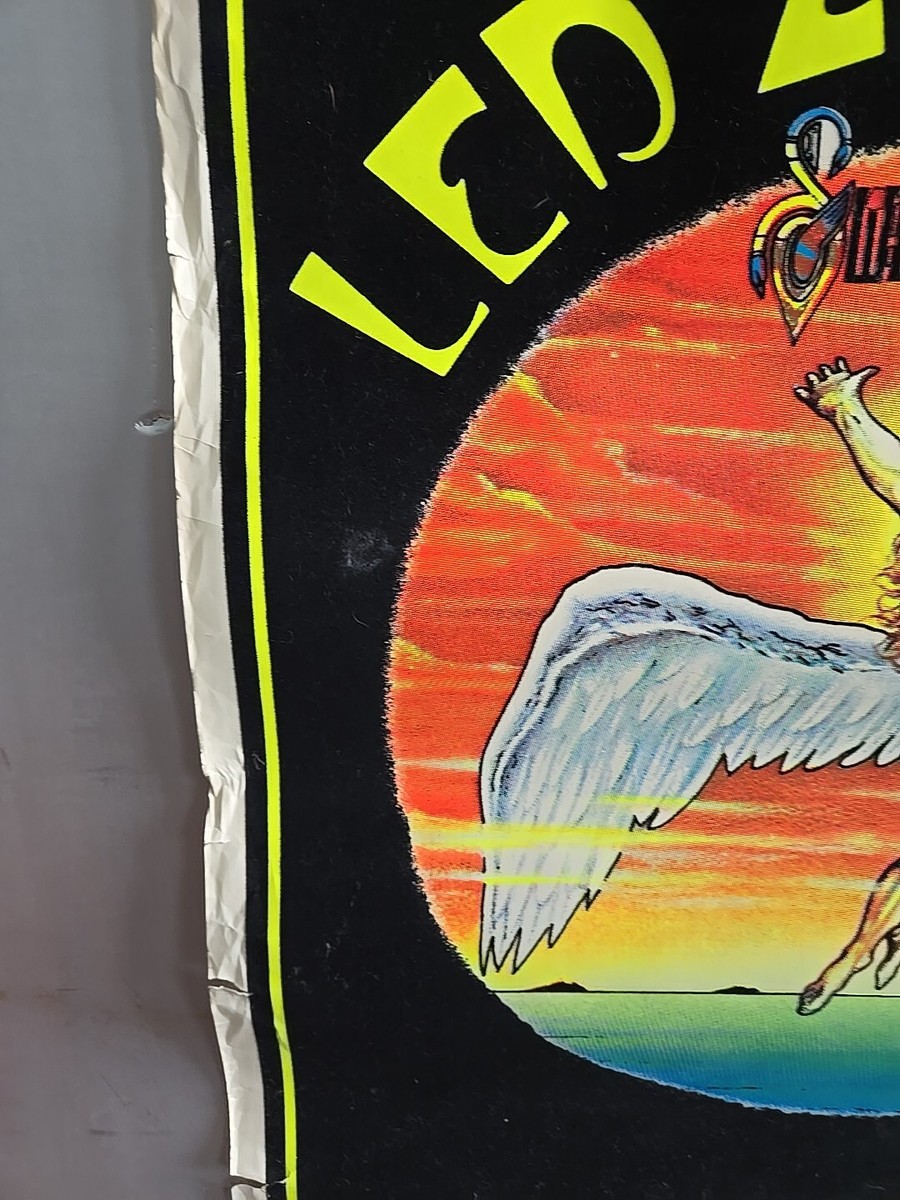 LED ZEPPELIN 817 Swan Song Velvet Flocked Blacklight Poster 23 In