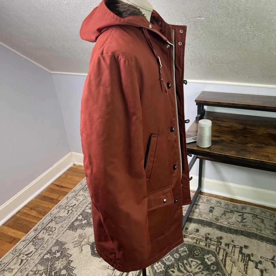 20 世纪 70 年代复古西尔斯外套羊毛冬季外套派克大衣男式大码中长 — 第 4/4 张图片