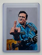 Johnny Cash Limited Edition Artist Signed "Flying The Bird" Trading Card 6/10