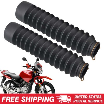Universal Motorcycle Front Fork Dust Cover Gaiters Gators Boots Shock ...