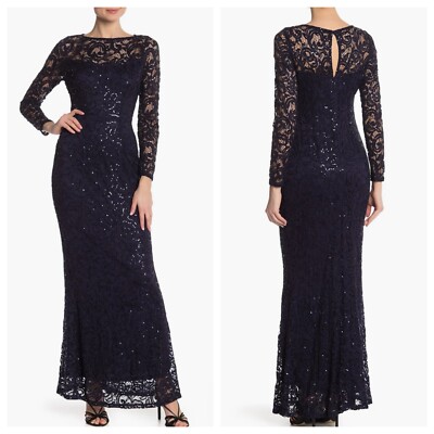sheath lace wedding dress BABARONI Nude Lining Ivory Lace Halter Floor Length Dresses-Champagne, Champagne / US0