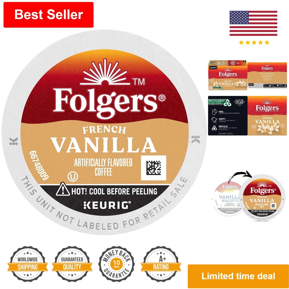 Vanilla Flavored Coffee: Keurig K-Cup Pods - Creamy & Sweet Flavor - 72  Pods | eBay