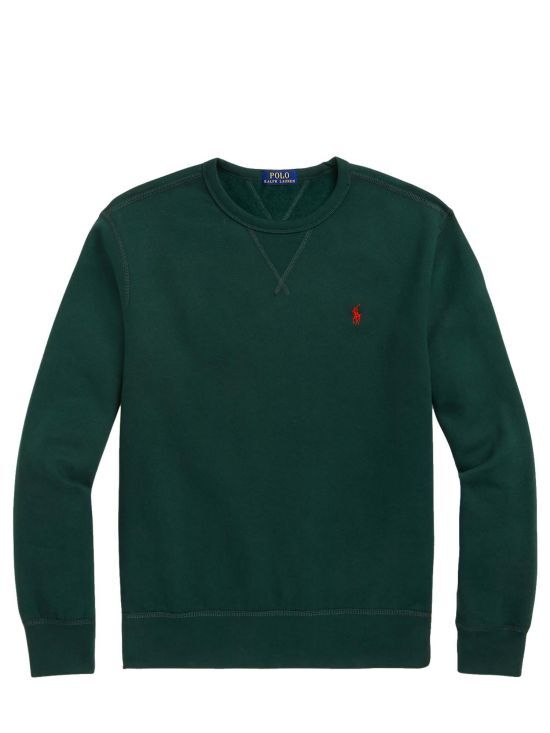 【POLO RALPH LAUREN】Army Cotton Blend Sweatshirt グリーン Polo Ralph Lauren Crew Neck Cotton Blend Sweater, College