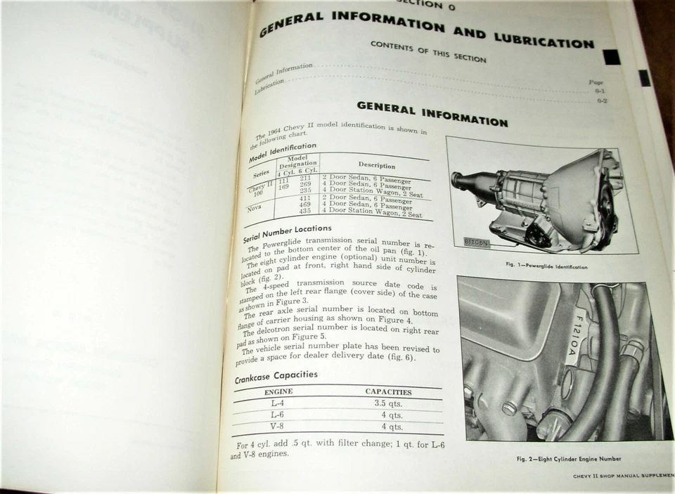 Chevrolet Chevy II 1964 manuales de taller de reparación de servicio Nova SS de fábrica Foto 4 de 4