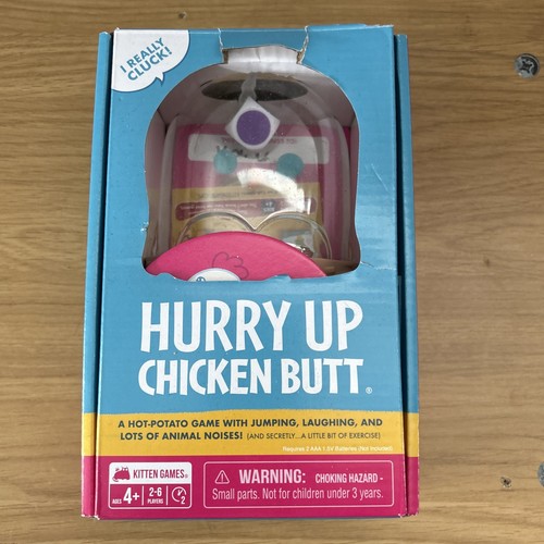 Hurry Up Chicken Butt ein heißes Kartoffelspiel mit Springen, Lachen und Tiergeräuschen