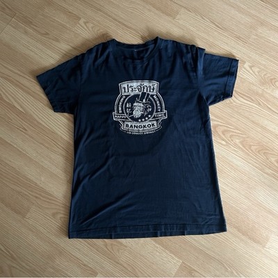 Smoking Monkey Bar Bangkok Thailand Navy Crewneck Tee