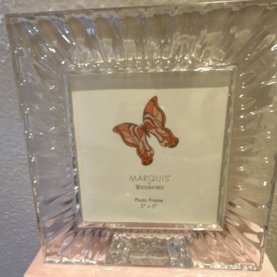 Marquis by Waterford Sheridan 5x5 Clear Lead Crystal Square Photo Frame 135793