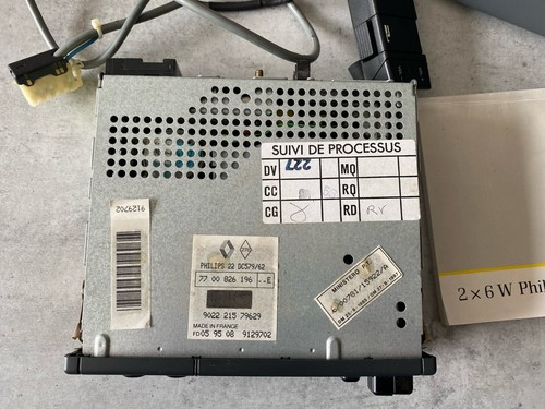 ENSEMBLE COMPLET AUTORADIO RENAULT CLIO WILLIAMS 16S CASSETTE PHILIPS 22DC579/62 - Imagen 9 de 10