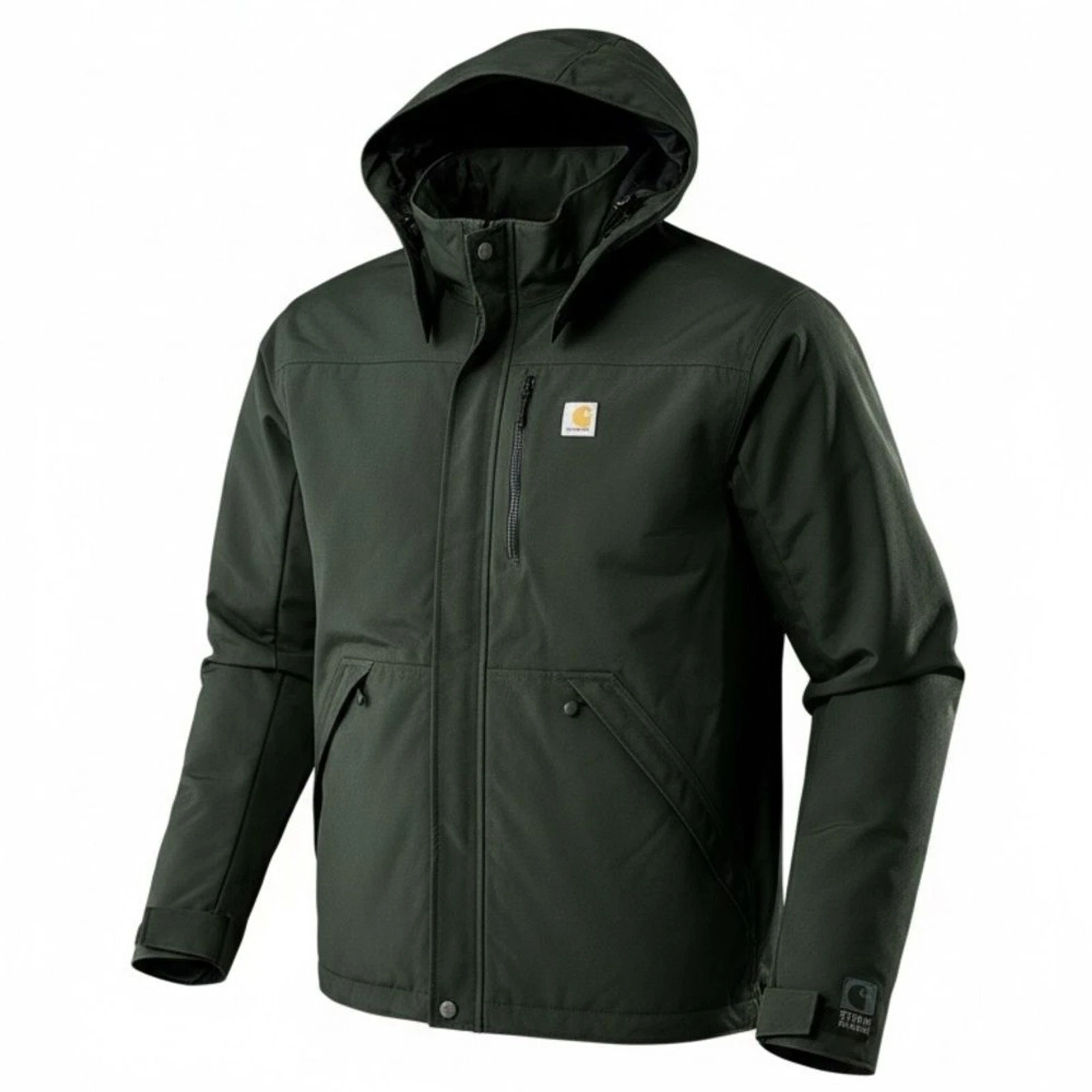 Carhartt Storm Defender Men’s Jacket XL Tall Green Waterproof Hooded Work Coat