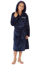 Boys Girls Personalised Dressing Gown Bathrobe Nightwear Teens 4 - 13 Years