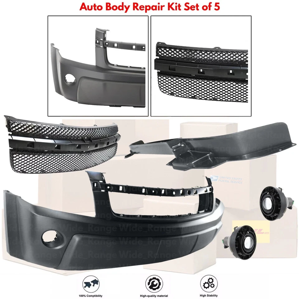 Front Bumper Cover Paintable & Grille Assembly For 2007-2009 Chevrolet Equinox Foto 2 de 4