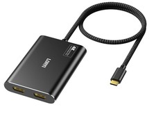 DisplayLink USB/USB-C to Dual HDMI Adapter 4K 60Hz