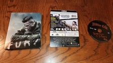 Fury 4K Bluray Steelbook Only J Card NO original discs