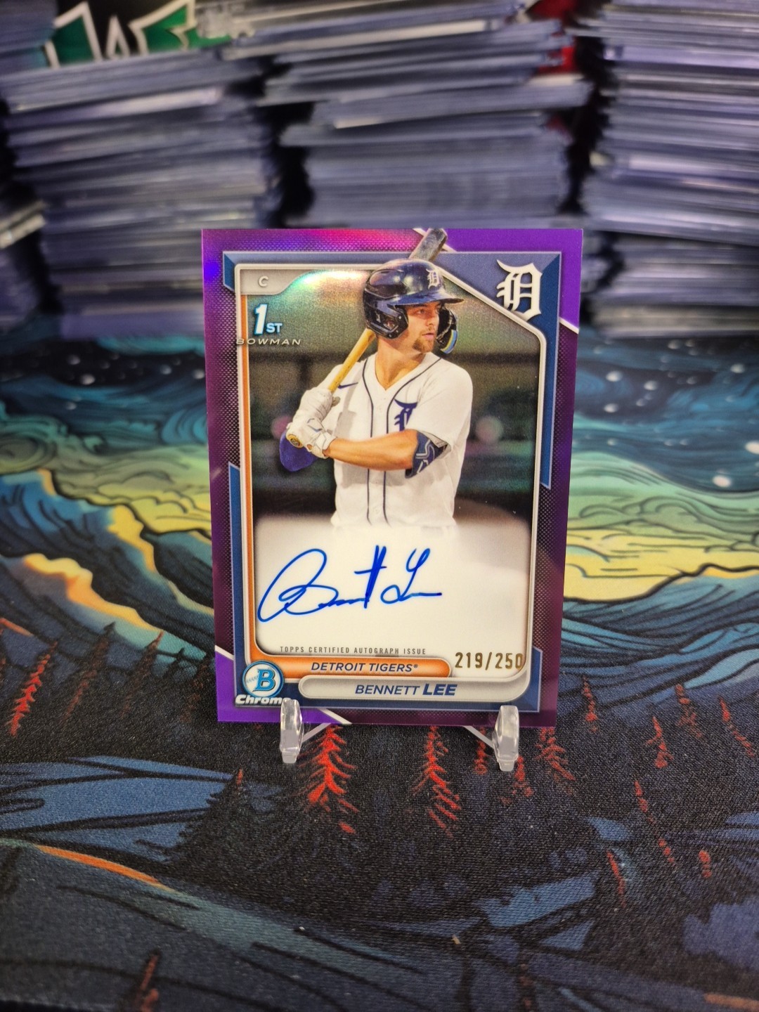 2024 Bowman Chrome Bennett Lee 1st Prspct Purple Refractor Auto 215/250 CPA-BL
