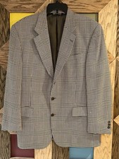 Vintage Houndstooth Blazer Made in Canada Wool Sport Coat 42R Mens Mickey Spatz