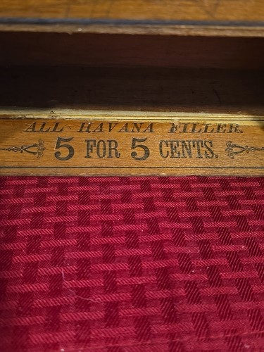Antique Cigar Box Social Smoke Havana Filled 5/5 Cent Fisher Caulk & Co Maryland - Picture 5 of 9