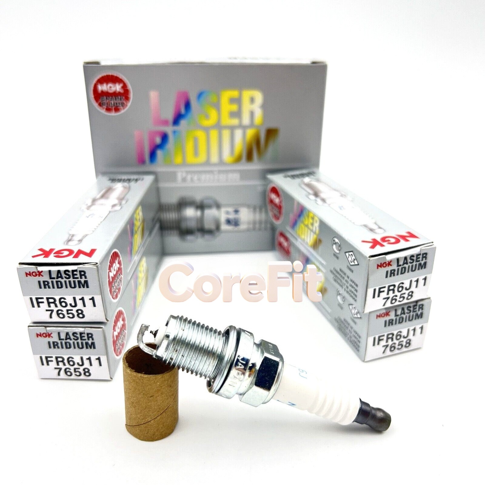 4PCS NEW FIT FOR Laser Iridium Spark Plugs NGK 7658 IFR6J11 Tune