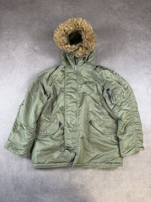 ALPHA INDUSTRIES N-3B (N) PARKA JACKE GRÜN GR. M