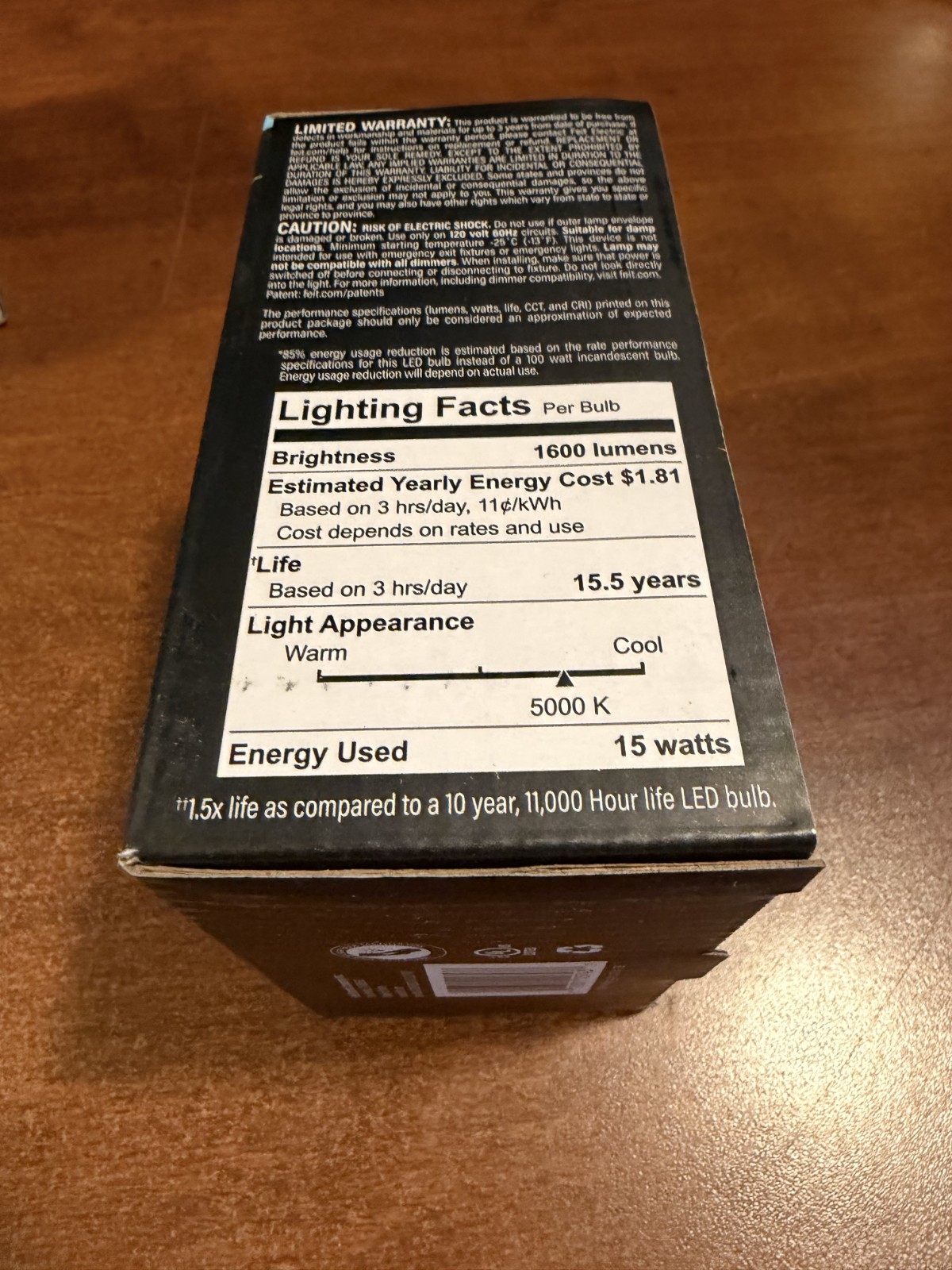 Feit Electric A19 LED Light Bulbs, 100W Equivalent, LED, 5000k Daylight 