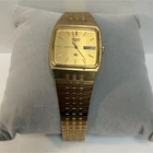 Vintage Seiko SQ Quartz Day-Date Gold Tone Watch 8223-5160 Japan Movement