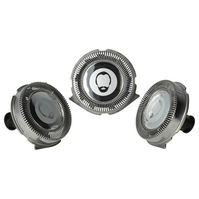 3x Scherkopf für Philips RQ11 RQ32 Rasierer silber