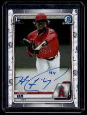 2020 Bowman Chrome Prospect Autographs Hector Yan Auto Los Angeles Angels