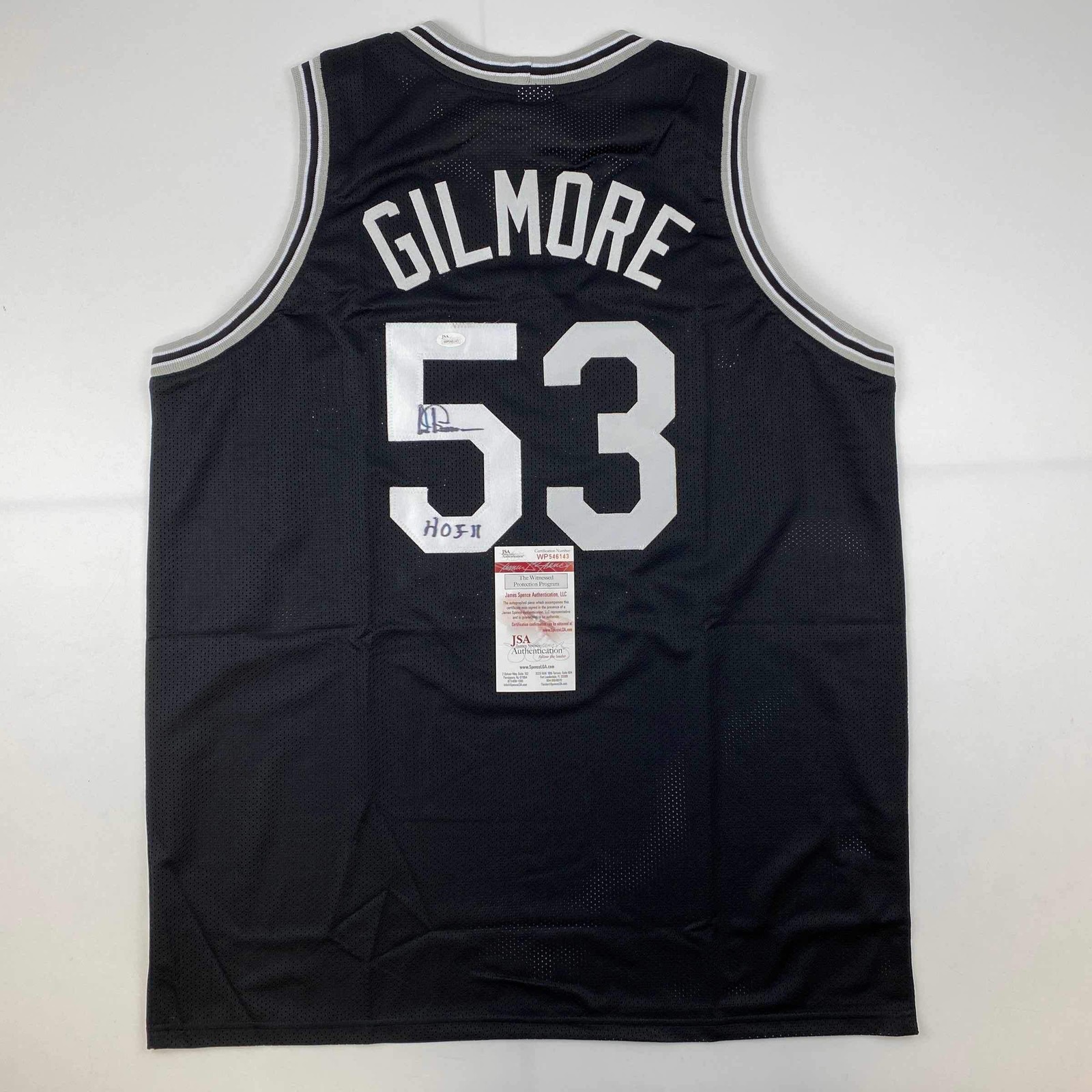 Artis Gilmore Autographed Signed San Antonio Spurs / HOF 11 San Antonio Black Jersey JSA COA 