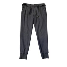 Vince Wool Blend Jogger Pants Belted Ankle Cuff Charcoal Size 10