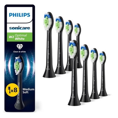 Philips Sonicare W2 Optimal White, Original Ersatzbürstenköpfe, Schwarz