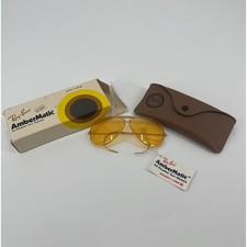 Ray-Ban Bausch Lomb AmberMatic Shooter Sunglasses Arista Gold L9678 Vintage