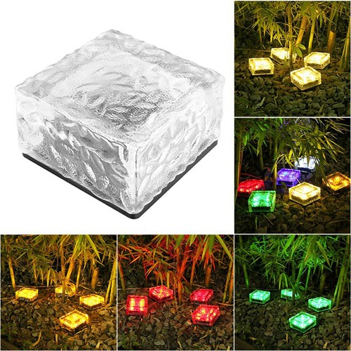 Lampes Solaires D'Extérieur Étanches à LED en Forme de Brique de Glace pour7257 - Bild 5 von 9