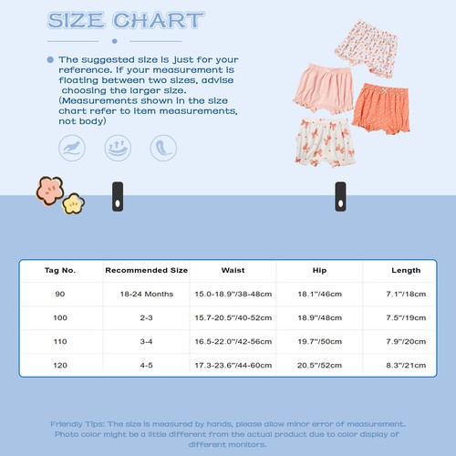 Copripannolini Bambina Stampa Plaid Pantaloncini Casual Confezione 4 Carini Bloomers Set - Foto 58 di 110