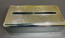 Vintage Chrome Kleenex Tissue Box Holder Dispenser Metal Mcm Wall Mount Vgc