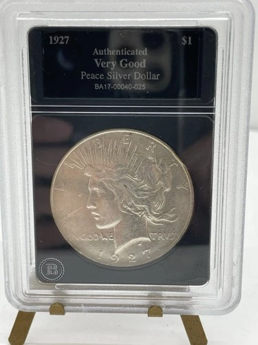1927 Peace Silver Dollar Certified Very Good Bradford Exchange