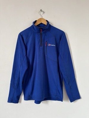 Berghaus 1/4 Zip Fleece Jacket Medium Blue Pullover