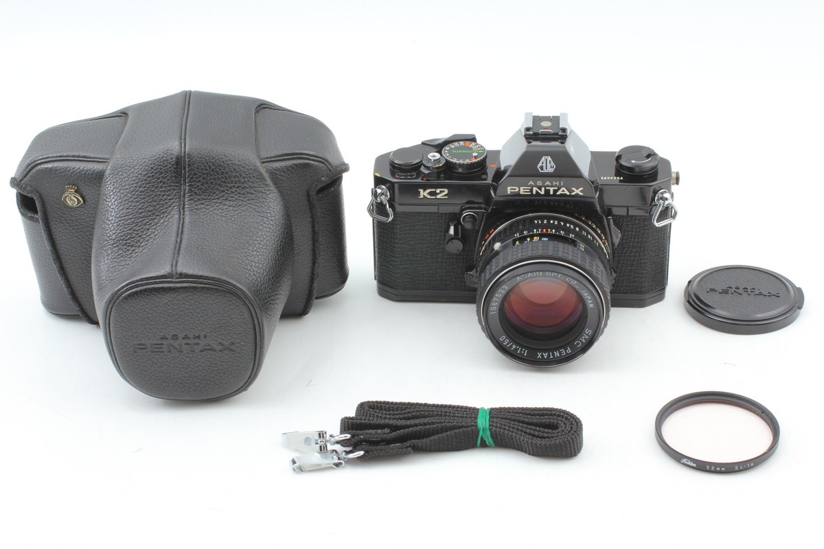 Near MINT] Pentax K2 Black + SMC Pentax 50mm f1.4 SLR Film Camera