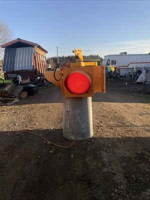 3 Way 12'' Econolite Bullseye Traffic Light Signal 2 Yellow 1 Red Works