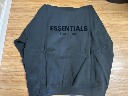 Essentials Fear of God Felpa con Cappuccio Elasticizzata Limousine Nera Uomo Taglia XXL - Foto 1 di 6