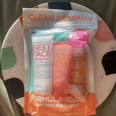 Clean Getaway Skin Clarifying Travel Set, Formula 10.0.6 Blackheads, Pimples, Go