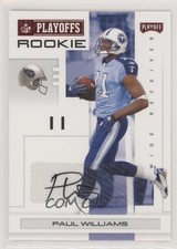 2007 Playoff NFL Playoffs Rookie Red Signatures /100 Paul Williams #126 Auto 2k1