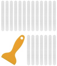 Pegatinas transparentes para bañera, antideslizantes, tira larga con raspador