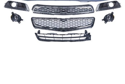 Front Bumper Cover Grille Assembly Kit For 2013 Chevy Malibu W/ Fog Lights 10pcs