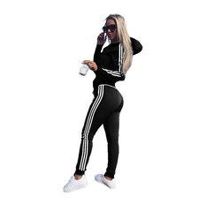 Women's 2-Piece Tracksuit Full Jogging Suit Track Jacket  Track Pants Hoodie