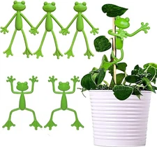 20Pcs Frog Plant Stakes - Cute Hugging Clamps for Indoor Outdoor Flower Pots 🐸