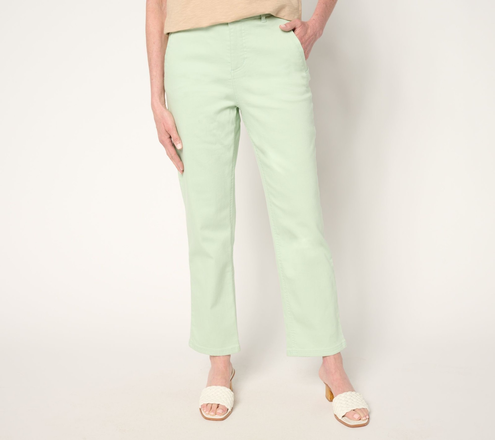 Joan Rivers Classics Collection Women's Plus Sz Pants 22 Luxe Green A684708