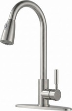 Kitchen Faucet with Pull Down Sprayer, Modern Brushed Nickel Faucets for Kitc...